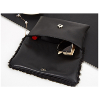 Pasokan Global rantai kustom Paparazzi # PA0458 penutup bulu Vegan kulit Pu tas Clutch pesta malam untuk wanita 2026AW