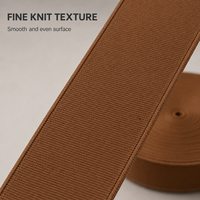 Bande élastique tricotée marron champêtre, très extensible, couleur unie, bobine de 5 yards, sangle élastique pour la couture de perruques, ceintures et confection de vêtements