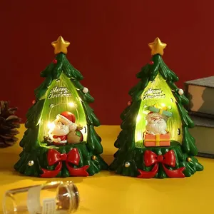 2022 NEW mini USB led Christmas tree Ceramic mini Christmas tree with LED lights