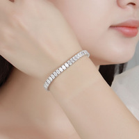 Bracelet Tennis Moissanite VVS 3mm Scintillant en Argent Sterling 925 pour Dropshipping – Produit de Haute Qualité