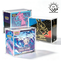 Boîte de protection en acrylique transparente anti-UV pour cartes à collectionner ETB, boîte d'entraînement Elite, avec couvercle magnétique, vente en gros