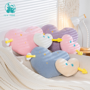 Cuscino d'amore a forma di cuore peluche per la casa di nozze o il letto morbido cuscino decorativo regalo con imbottitura in cotone PP - Product Image 4