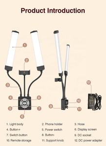 Cosmetische Fotografie <span class=keywords><strong>Led</strong></span> Salon Licht Oem Logo Wimpers Wimper Extensions Dubbele Arm Vul Licht Verstelbare Schoonheidslamp - Product Image 6