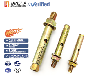 Anclaje <span class=keywords><strong>de</strong></span> Acero al Carbono con Casquillo, Expansión Métrica/Imperial ASTM, Tapa <span class=keywords><strong>de</strong></span> Expansión para Fijación en Construcción con Resistencia al Cizallamiento <span class=keywords><strong>8</strong></span>.<span class=keywords><strong>8</strong></span> - Product Image 1