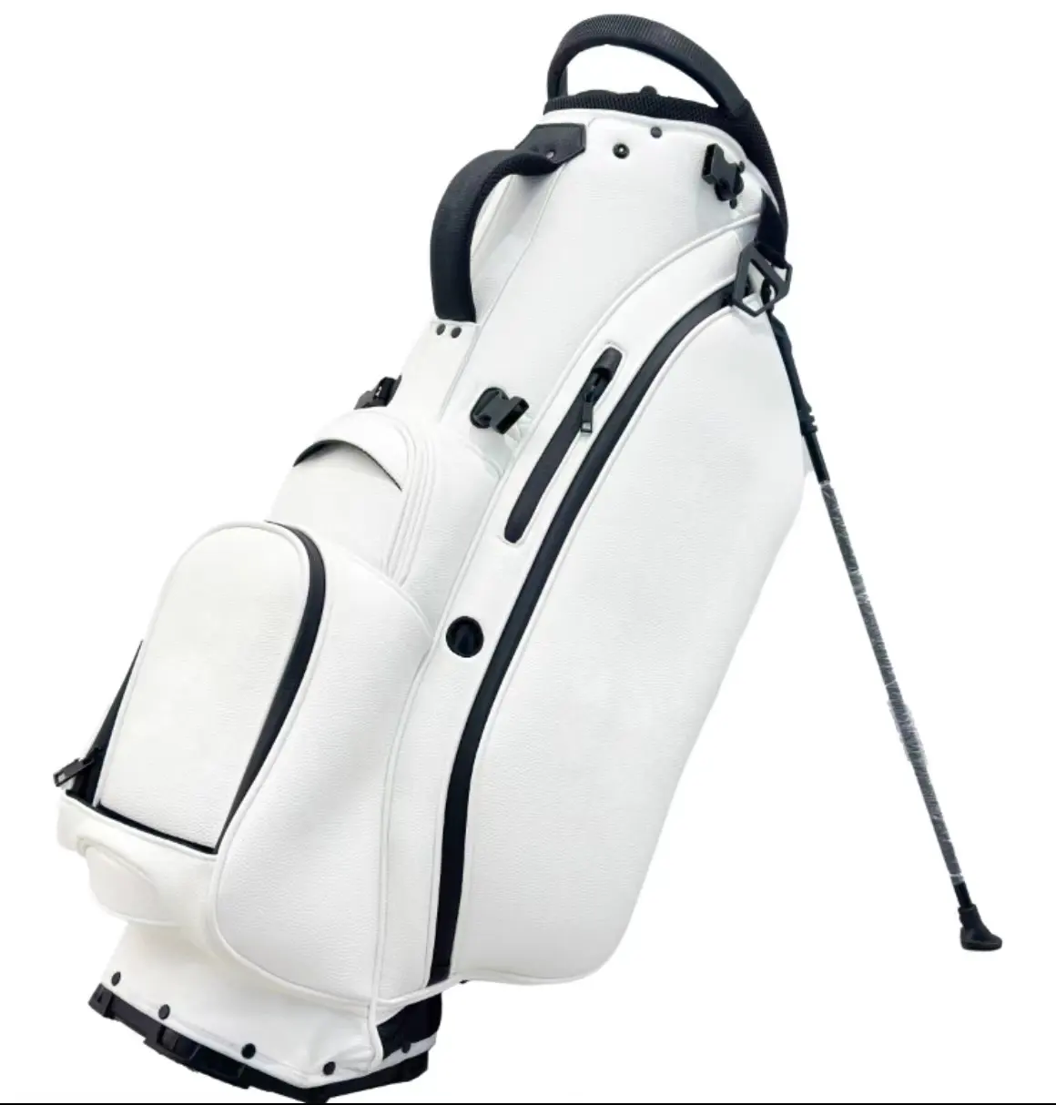 Sac de support de golf léger avec séparateurs pleine longueur Poches à fermeture éclair Double sangles réglables automatiquement Design élégant