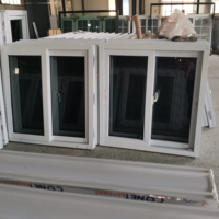 Fenêtre coulissante en PVC UPVC de style américain Fenêtre en verre teinté en vinyle pour la maison