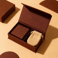 Boîte à bijoux et montres en forme de livre, écologique, biodégradable, avec logo personnalisé, emballage rigide en papier magnétique de luxe pour collier