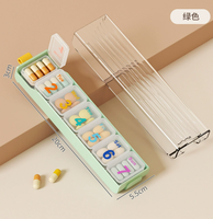 Boîte à pilules pliable personnalisée avec logo, 3 couches, 8 compartiments, petite, portable, organiseur de médicaments de voyage, cadeau promotionnel