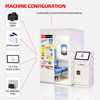 Photo Booth Profesional di Bandara, Mesin Photo Booth Layanan Mandiri Beroperasi dengan Koin, Photo Booth yang Dapat Disesuaikan, HOT