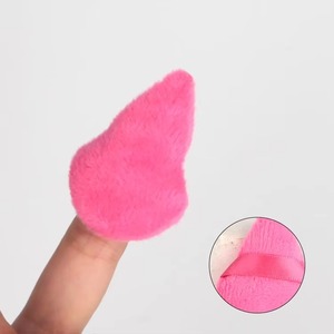 Esponja de Maquillaje de Terciopelo de Algodón en Forma de Corazón, Lágrima y Triángulo para Base de Maquillaje Seca y Húmeda - Product Image 5