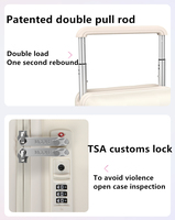 Valise cabine OEM ODM avec serrure TSA intégrée, double poignée télescopique brevetée et port USB pour le voyage aéroportuaire