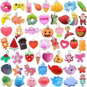 Breloques en résine colorées pour la fabrication de bijoux DIY : boucles d'oreilles, colliers, bracelets, accessoires de porte-clés faits à la main, pendentifs - Product Image 1