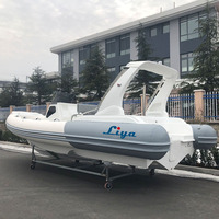 Liya chine 7.5 m pas cher en fiber de verre dériveur bateaux catamaran yacht à moteur