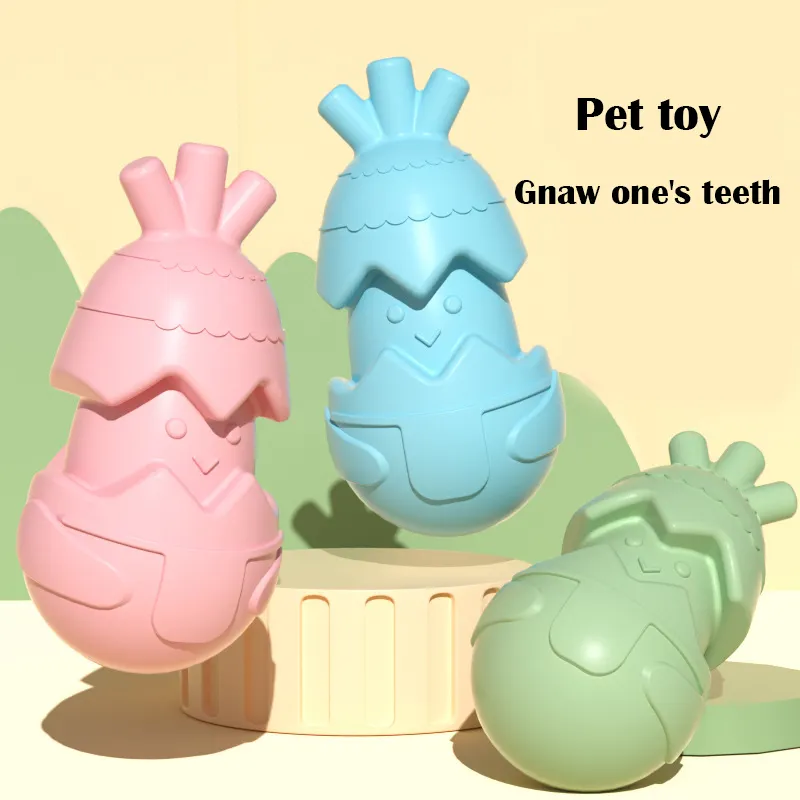 गर्म बिक्री अंडा डिजाइन कठिन अविनाशी कुत्ता चबाना खिलौना दांत सफाई पीसने वाले दांत आक्रामक चबाने वालों के लिए कुत्ता चबाना खिलौना