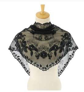 Multi Colors Spanish Style Lace Mantilla Women Head Covering Catholic Veil - Product Image 6