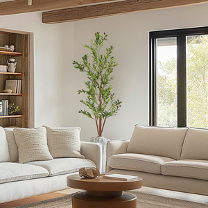 Árbol de Olivo Artificial Realista con Ramas Texturizadas, Fácil de Montar, Árbol Artificial de Plástico para Decoración de Bodas, Navidad, Patio y Pasillo - Product Image 1