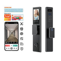 Serrure Intelligente ZJS300 S300 avec Reconnaissance Faciale, Empreinte Digitale, Mot de Passe, Carte Clé, Contrôle par Application, Alliage d'Aluminium, Application TUYA, WIFI, Mémoire Cloud