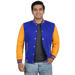 New Arrival Best Selling Men Varsity <b>Jacket</b> <b>Leather</b> <b>Long</b> Sleeves Lightweight Winter Wear Fashion Men Varsity <b>Jackets</b> - Product Image 1