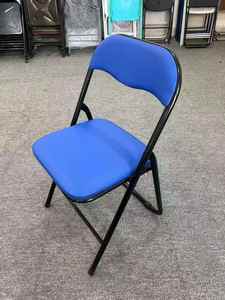 Vente en gros <span class=keywords><strong>de</strong></span> 3510 pièces/40HQ chaises pliantes portables pliables en métal noir pour événements - Product Image 3