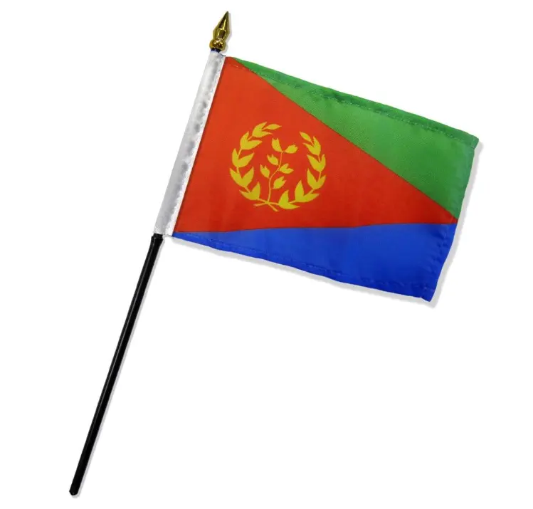 Gran Oferta personalizada Eritrea mano pequeña Mini bandera países de todo el mundo ondeando banderas