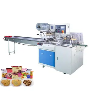 Factory direct Pillow Type Horizontal Biscuit Packing Machine Cookies Chocolate Bar face mask Pillow Packaging machine