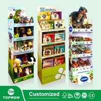 Présentoir en carton personnalisé pour jouets de voiture, cartes à jouer et autres articles de supermarché