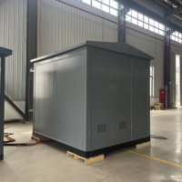 Poste de transformateur préfabriqué de type conteneur, triphasé, de style européen, pour extérieur, avec autotransformateur, entrée 115 kV, sortie 415 V