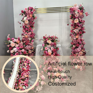 ดอกไม้ประดิษฐ์เรียบประณีตสำหรับงานแต่งงานดอกกุหลาบสีชมพูสำหรับตกแต่งฉากหลังแขวนดอกไม้และโต๊ะ - Product Image 4