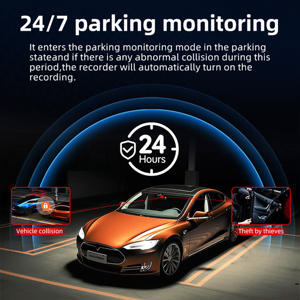 Dash Cam Phía Trước Và Phía Sau 4K Ổ Đĩa Ghi Âm 3 Kênh 4K GPS Hộp Đen F1.8 Với 3.16 Inch LCD Cho Chuyến Đi Đường Cảnh Vlogging - Product Image 3