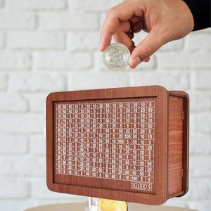 Con heo đất bằng gỗ ngân hàng tiền hộp số phong Cách trang trí nhà đồng xu tiết kiệm an toàn phong cách tiền tiết kiệm Quà tặng khuyến mãi - Product Image 3