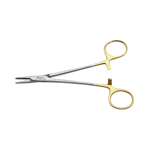 Pinza Porta Agujas Manual con Mango Dorado para Inlays Dentales, Instrumento Quirúrgico de Acero Inoxidable de Alta Calidad, Herramienta para Dentistas - Product Image 1