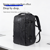 Sac à dos antivol extensible de 17 pouces, imperméable, avec fermeture éclair, port USB, ceinture à coussin d'air, 20-39L, pour ordinateur portable et téléphone portable, doublure en polyester