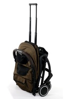 Carrito de Transporte para Perros y Gatos de Espacio Amplio, Ajustable, Cómodo, Ligero, Plegable con una Mano, Impermeable, de 3 Ruedas