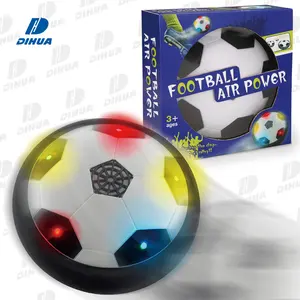 Inndoor & חיצוני צעצוע אימון כדור אוויר כוח כדורגל דיסק LED אורות חשמלי הזזה רחף כדורגל לילדים, שחור