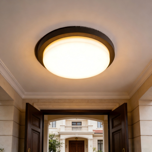 Lámpara de Techo para Exteriores, <span class=keywords><strong>LED</strong></span>, de Montaje Empotrado, para Pared o Techo, Redonda, para Patio, Balcón, <span class=keywords><strong>Terraza</strong></span> - Product Image 2