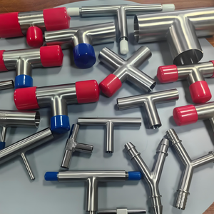 อะแดปเตอร์ท่อข้อต่อเชื่อมสุขาภิบาล SS316ข้อต่อท่อตัวทีสเตนเลสสตีลสะอาด - Product Image 3