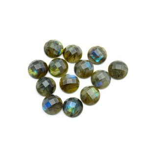 Cabochons de pierres précieuses en agate noire de haute qualité 12*6mm bouffée demi-ronde taille personnalisée pour la fabrication de bijoux - Product Image 5