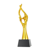 Honneur de Cristal Statuette Dorée Danse Ballet Résine Cristal Trophée Concours Prix