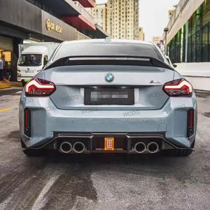 BMW 2 시리즈 M2 G87 2023+ AR 스타일 카본 파이버 리어 스포일러 자동차 리어 트렁크 립 스포일러 부트 덕테일 윙 자동차 바디킷 - Product Image 6