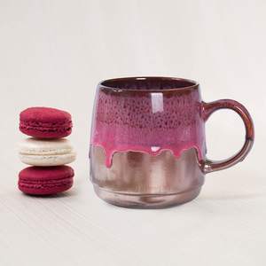 Taza de café grande de cerámica, dorada, rosa, para oficina y hogar, lavavajillas y microondas, novedad de <span class=keywords><strong>2022</strong></span> - Product Image 1