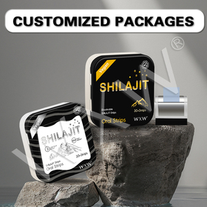Pure Natural Himalaya Shilajit Tiras de disolución de boca vegana completa Aumento de energía Mejora la función cerebral Shilajit Película oral - Product Image 3