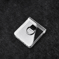 Funda para Samsung Z Flip 8 con Anillo de Soporte, Carcasa Rígida Transparente de PC para Teléfono Móvil Samsung Galaxy Z Flip 8 7