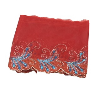 Ethnic Style Scalloped Embroidery <strong>Lace</strong> Band <strong>Trim</strong> Ribbon Tape French Tulle swiss Voile <strong>Sequin</strong> Border <strong>Net</strong> for Doll Skirt - Product Image 4