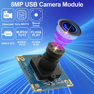 ELP alta definición 8 megapíxeles CMOS IMX179 <span class=keywords><strong>Sensor</strong></span> de Color 8MP Mini módulo de cámara USB UVC Plug Play con lente de 3,6mm reemplazable - Product Image 2