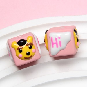 Nuove <span class=keywords><strong>Perline</strong></span> Acriliche Quadrate Semplici e Fresche per DIY, Colorate, per Catene del Telefono, Decorazioni per Auto, Accessori per <span class=keywords><strong>Braccialetti</strong></span> - Product Image 3