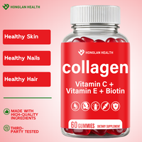 Permen Kolagen & Glutathione OEM dengan Biotin dan Vitamin E untuk Kesehatan Kulit, Kuku & Rambut, Suplemen Kecantikan Dewasa