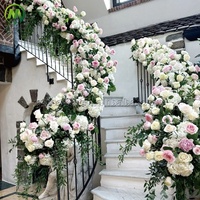 Guirlande décorative de verdure artificielle réaliste en plastique recyclé pour la décoration de mariage