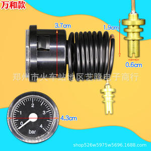 Manómetro de 4,3 cm de diámetro, tubo capilar de 60 cm, montaje en pared, latón anticorrosión para sistema de calefacción de caldera - Product Image 4