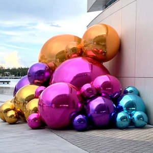 Esfera Inflable de PVC Grande Personalizada en Oro y Plata, Modelo Gigante de Arte, Globo Burbuja Reutilizable, Bola de Espejo para Eventos al Aire Libre - Product Image 4