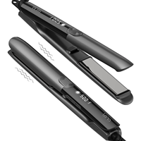 Logo personnalisé cheveux fers plats planchas de cabello ion négatif Vibration titane kératine traitement lisseur cheveux